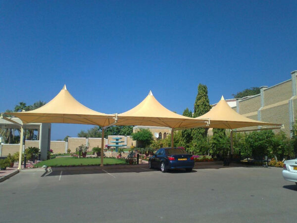 Double Hanging Top Support Cantilever Car Parking Shades - Image 3